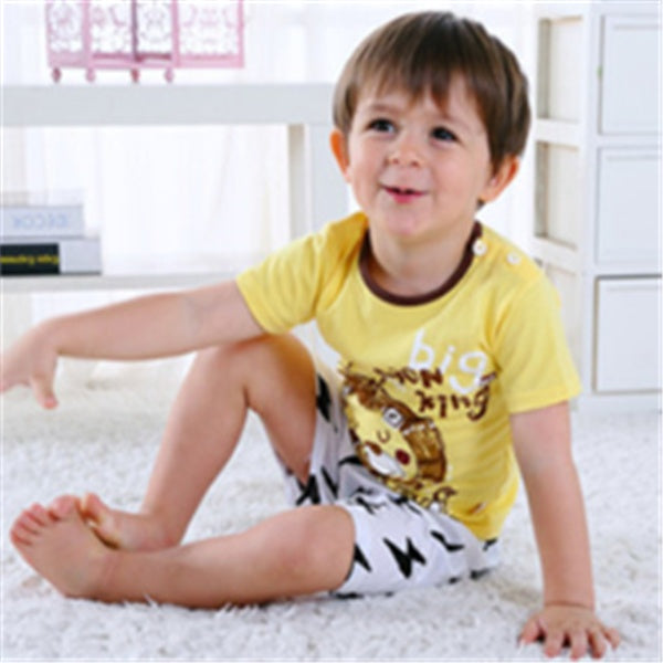Cartoon Clothing Baby Boy Summer Clothes T-shirt Baby Girl Casual Clothing Sets by Ricaloux
