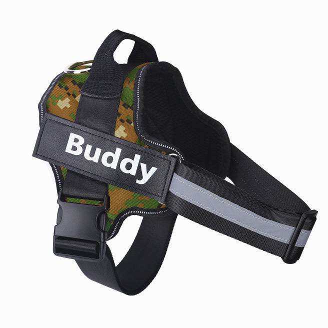 Personalized Dog Harness NO PULL Reflective Breathable Adjustable Pet Harness Vest For Small Large Dog Custom Patch Pet Supplies by Ricaloux