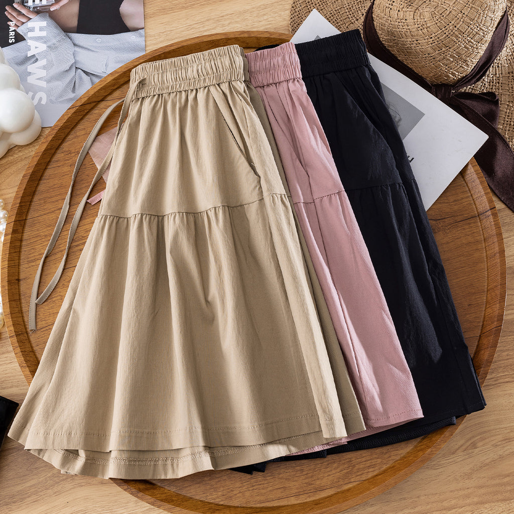 New Summer Lightweight Capri Pants High-waisted Culottes – Premium 0 | RICALOUX