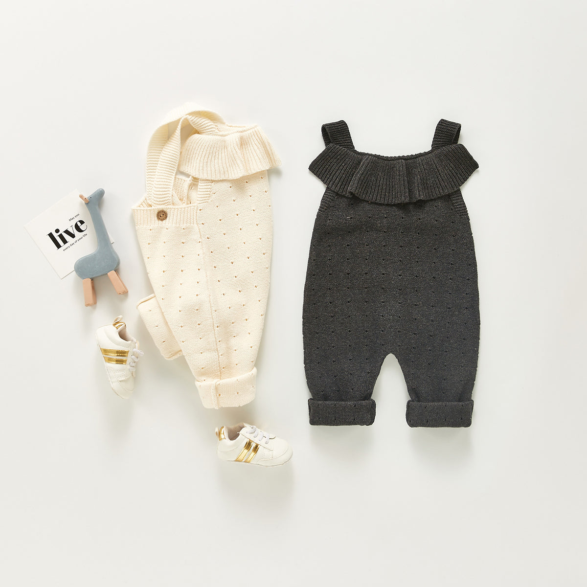 Baby Girl Knitted Woolen Jumpsuit Cotton Clothes Romper - RICALOUX