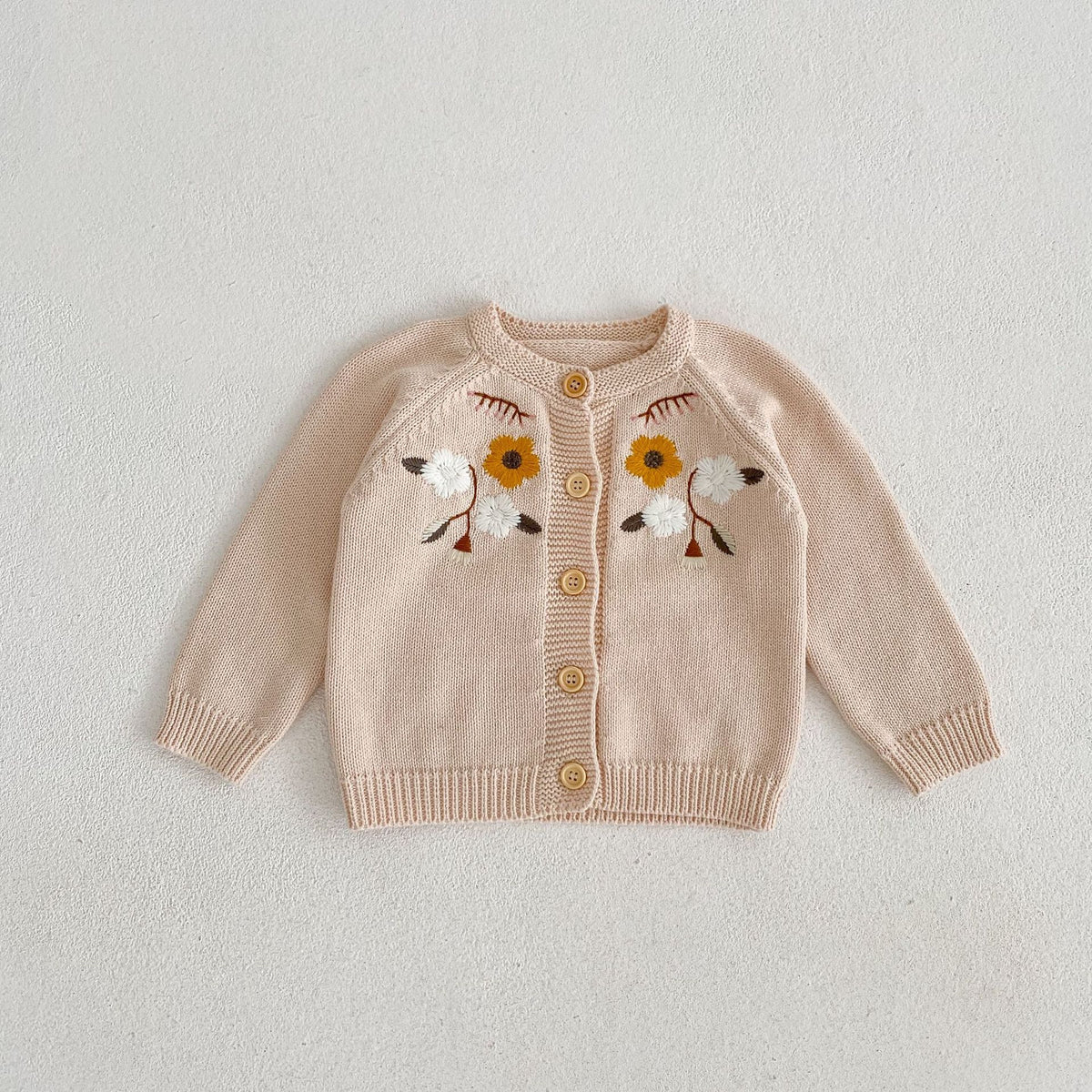 Babies And Children's Embroidered Knitting Coat - RICALOUX