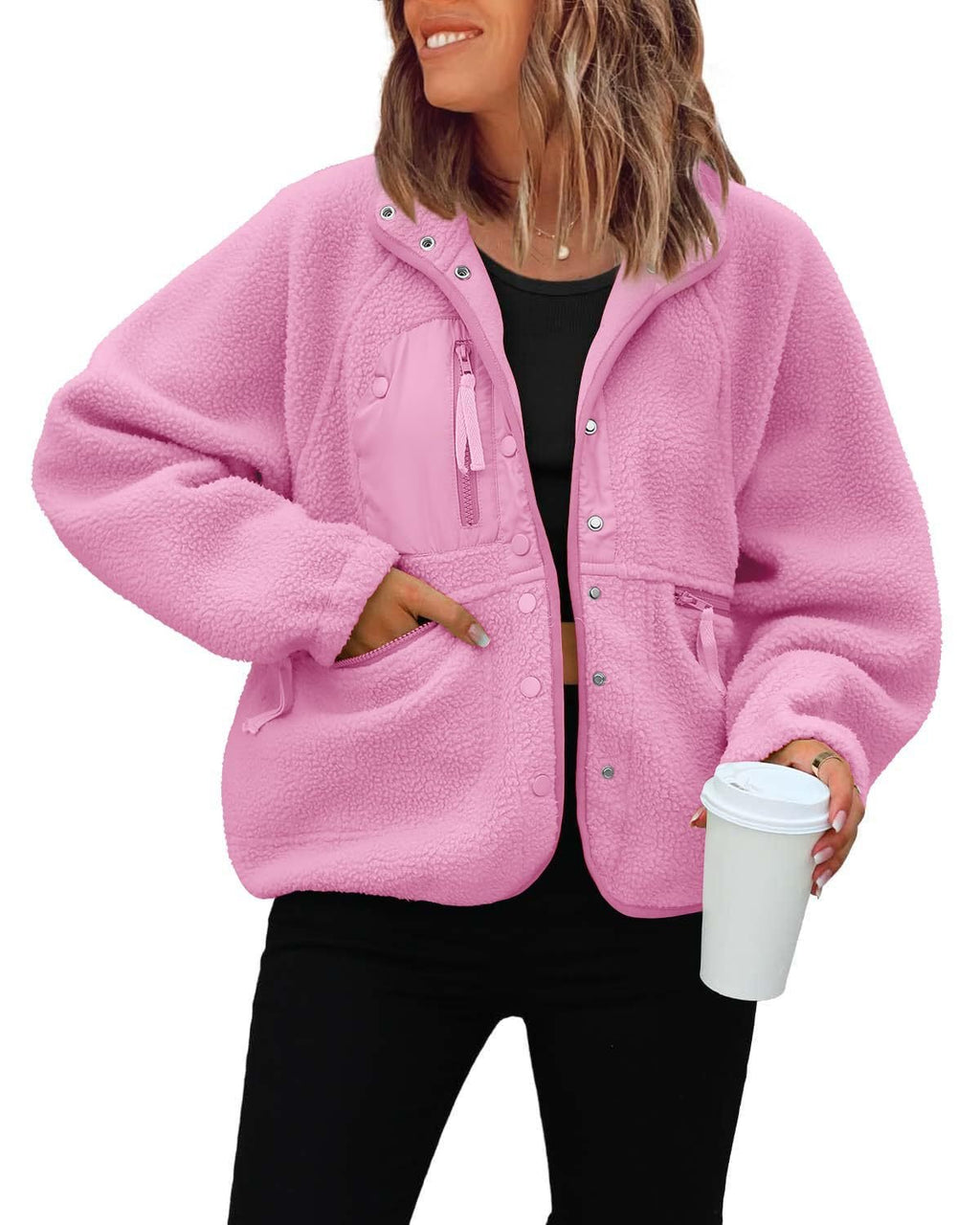 Polar Fleece Sports And Leisure Sweater Jacket Top - RICALOUX