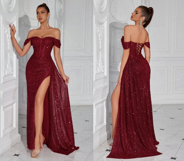 Best-selling Beaded Strapless Sexy Dress For Women – Premium 0 | RICALOUX