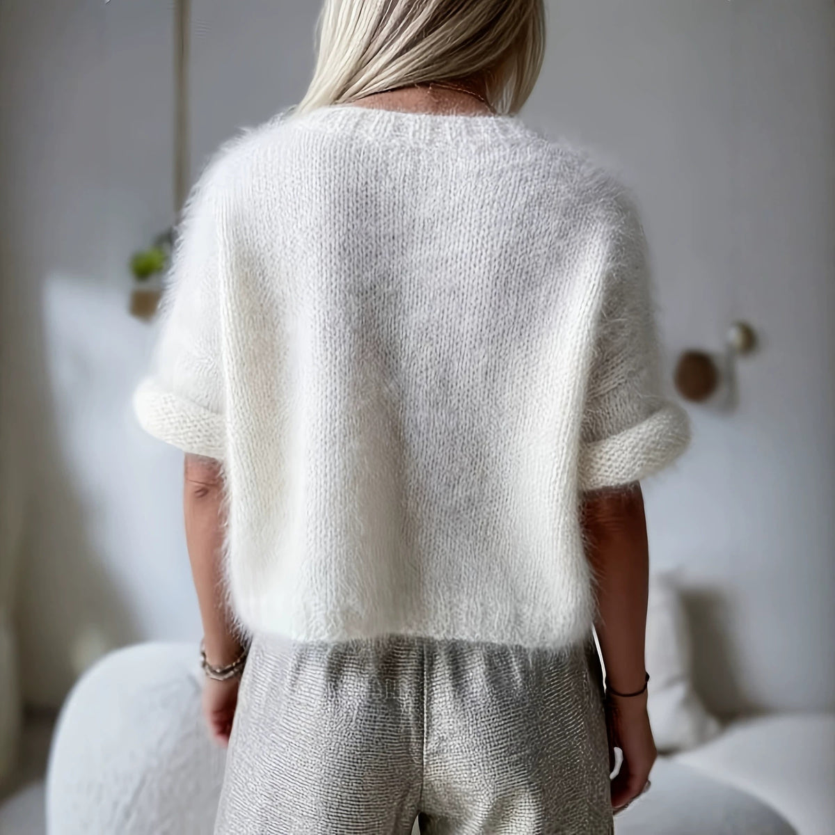 Elegant Casual Womens Sweater With Slanted Shoulders by Ricaloux