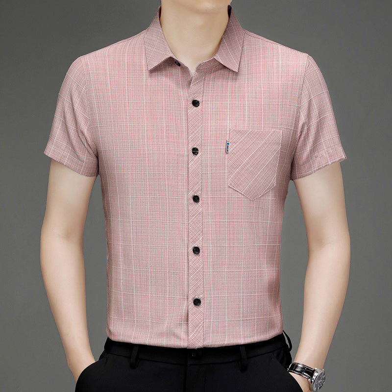 Mens Business-Casual Stretch Casual Shirt by Ricaloux