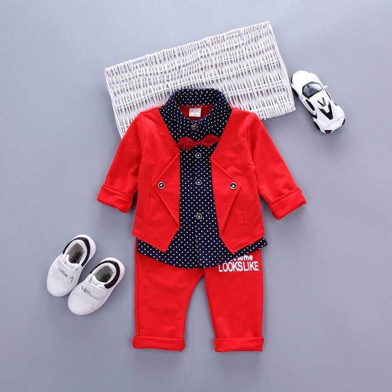 Children's Boys' Clothing Set Fake Two-piece Set - RICALOUX
