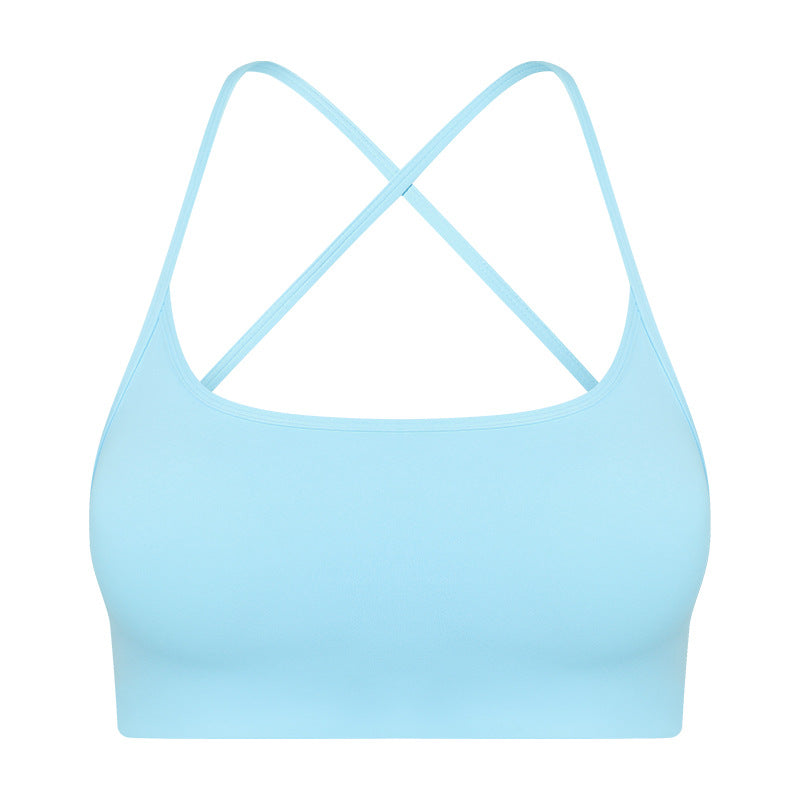 Summer Outdoor Wear Crisscross Back-enhancing Sports Bare-feel Bra With Thin Straps – Premium 0 | RICALOUX