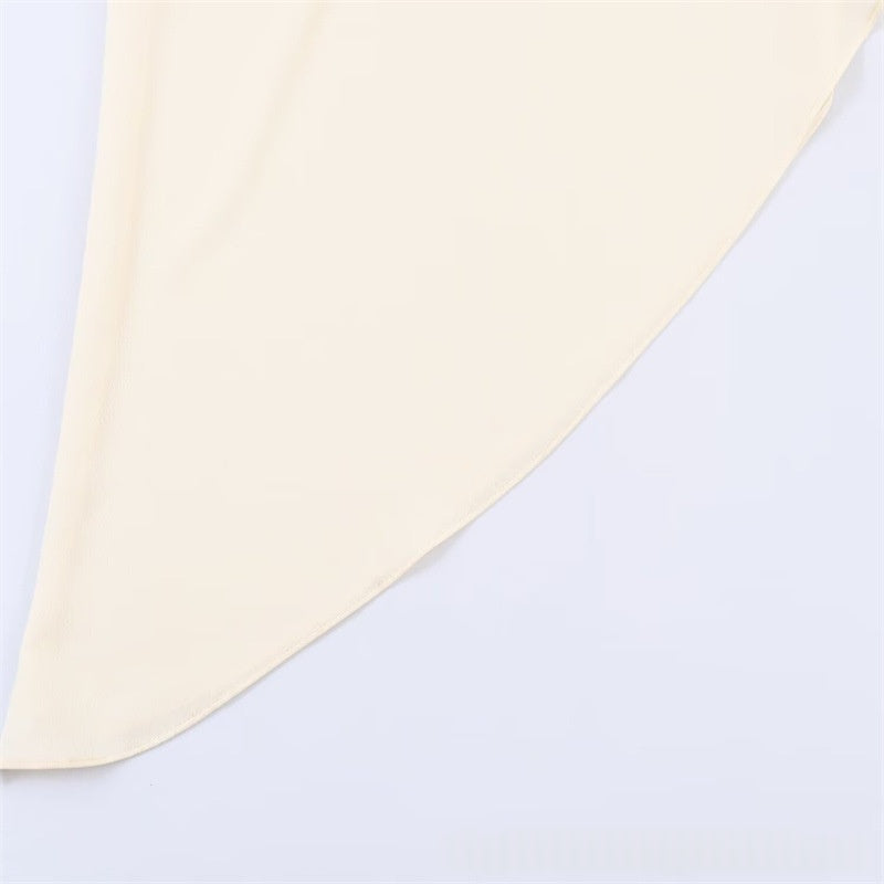 Solid-color Fashionable Asymmetrical Halter-neck Top – Premium 0 | RICALOUX