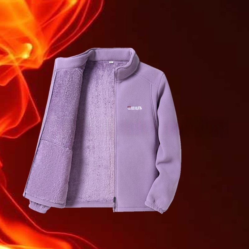 Fleece-lined Heavyweight Polar Fleece Windproof And Warm Stand-collar Jacket – Premium 0 | RICALOUX