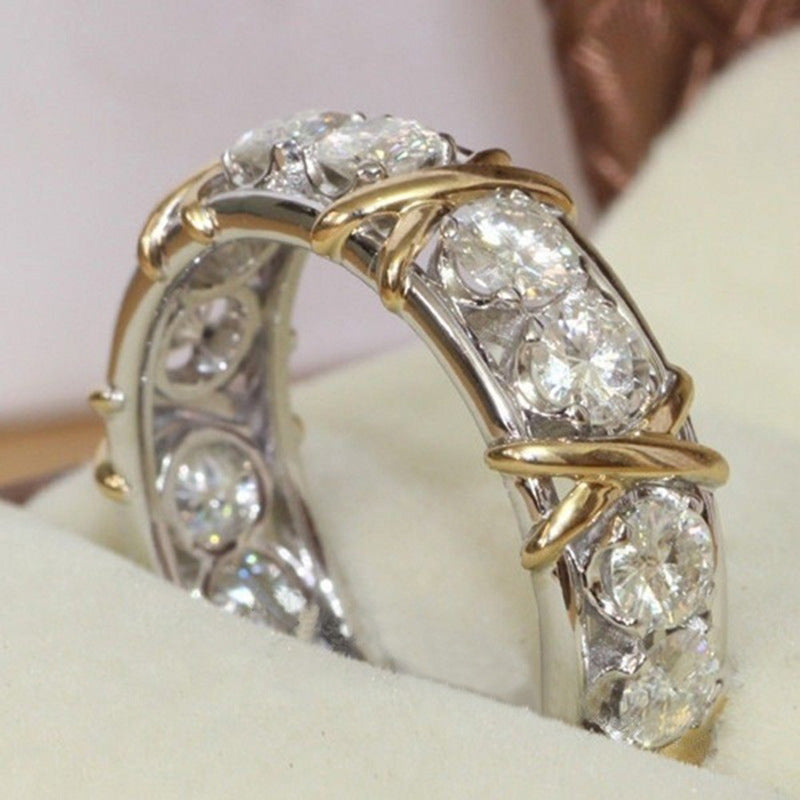 Cross Jewelry Zircon Ring For Women by Ricaloux