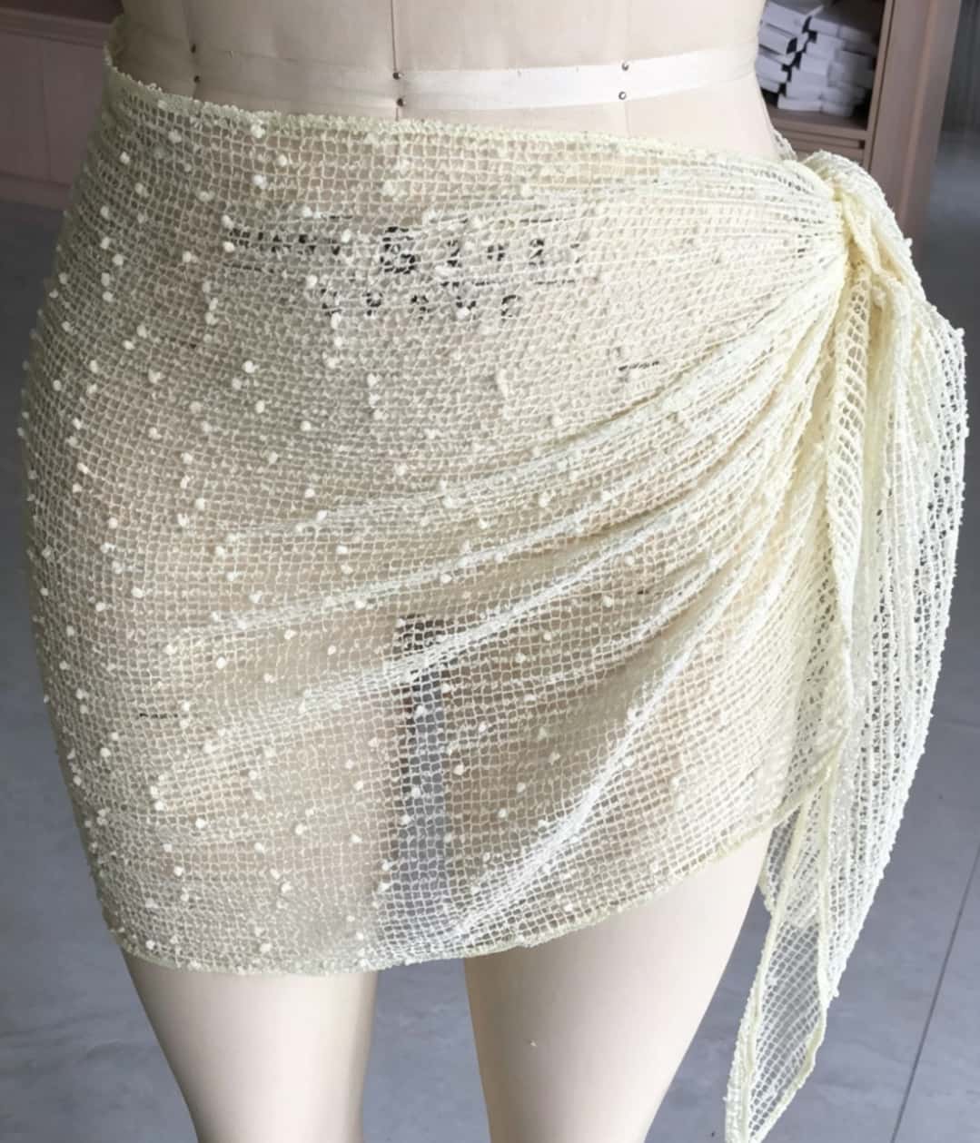 2026 Sequin Shawl & Wrap Dress, 2-in-1 Bikini Cover Up Sheer Beach Dress by Ricaloux