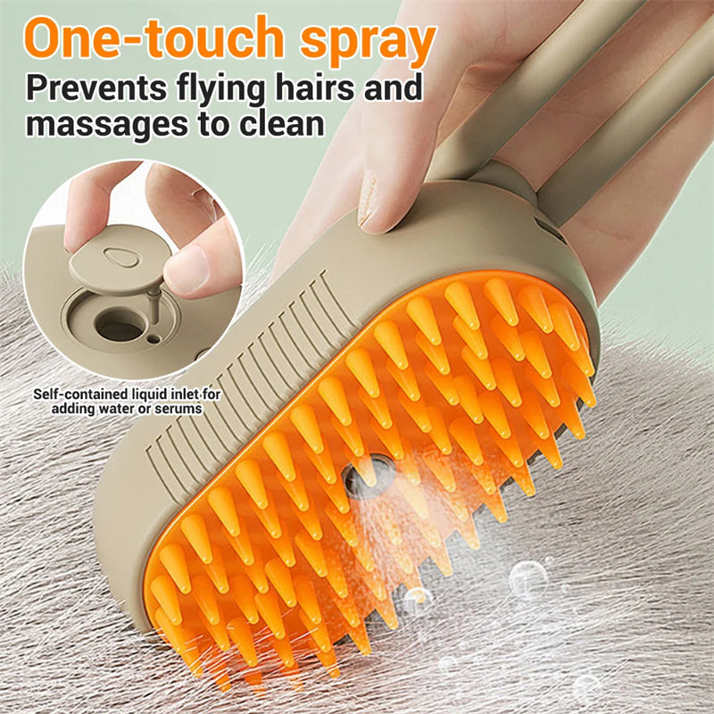 Cat Steam Brush Steamy Dog Brush 3 In 1 Electric Spray Cat Hair Brushes For Massage Pet Grooming Comb Hair Removal Combs Pet Products by Ricaloux