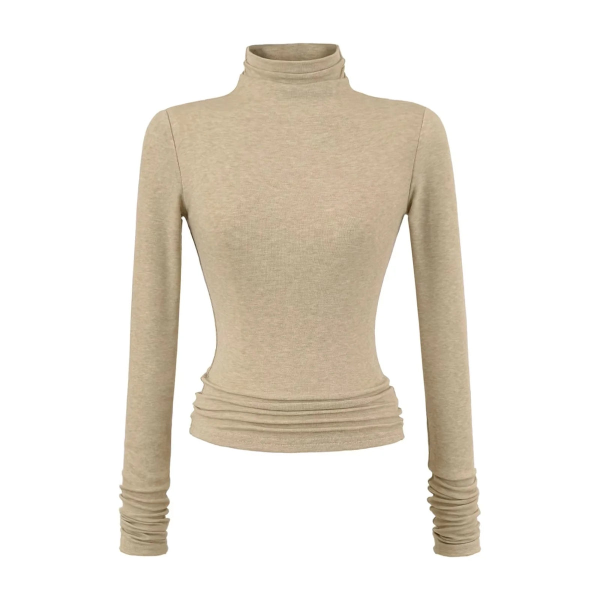 Stretchy Turtleneck Base Layer Womens Slim-Fit Long-Sleeve T-Shirt – Premium 0 | RICALOUX