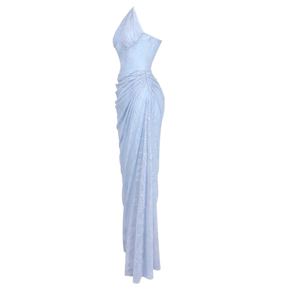 Womens Fashionable Blue Sheath Dress – Premium 0 | RICALOUX
