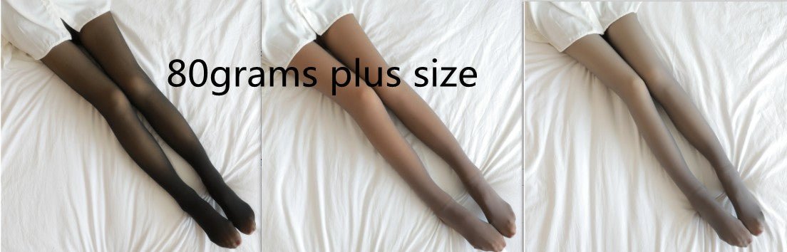 Fake Translucent Plus Size Leggings Fleece Lined Tights Fall And Winter Warm Fleece Pantyhose Women Fleece Lined Pantyhose Thermal Winter Tights - RICALOUX