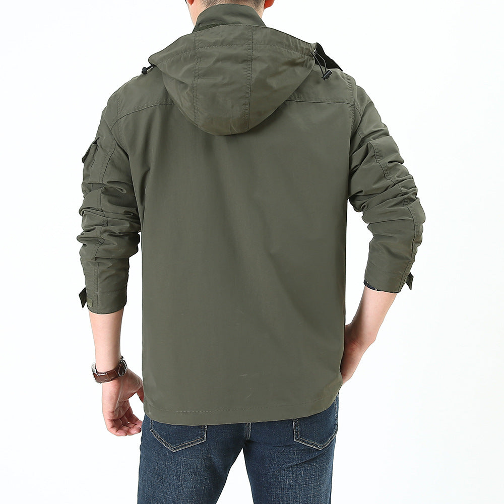 Casual Versatile Windbreaker Outdoor Hiking And Sports Hooded Loose-fit Jacket by Ricaloux