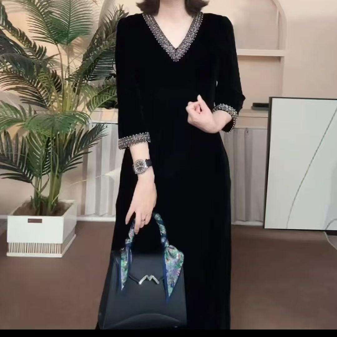 Womens Fashion Casual Dress With Three-Quarter Sleeves by Ricaloux