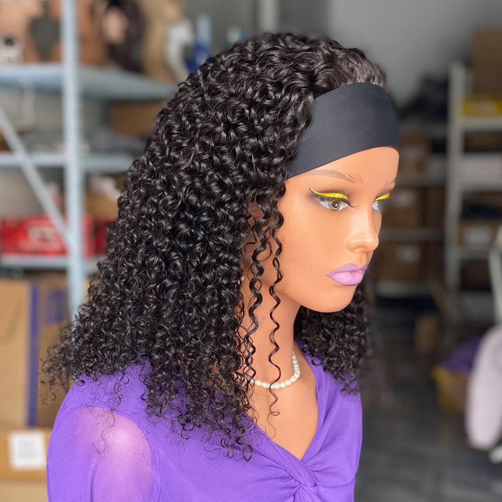 200 Curly Headbandwig Human Hair Wigs – Premium 0 | RICALOUX