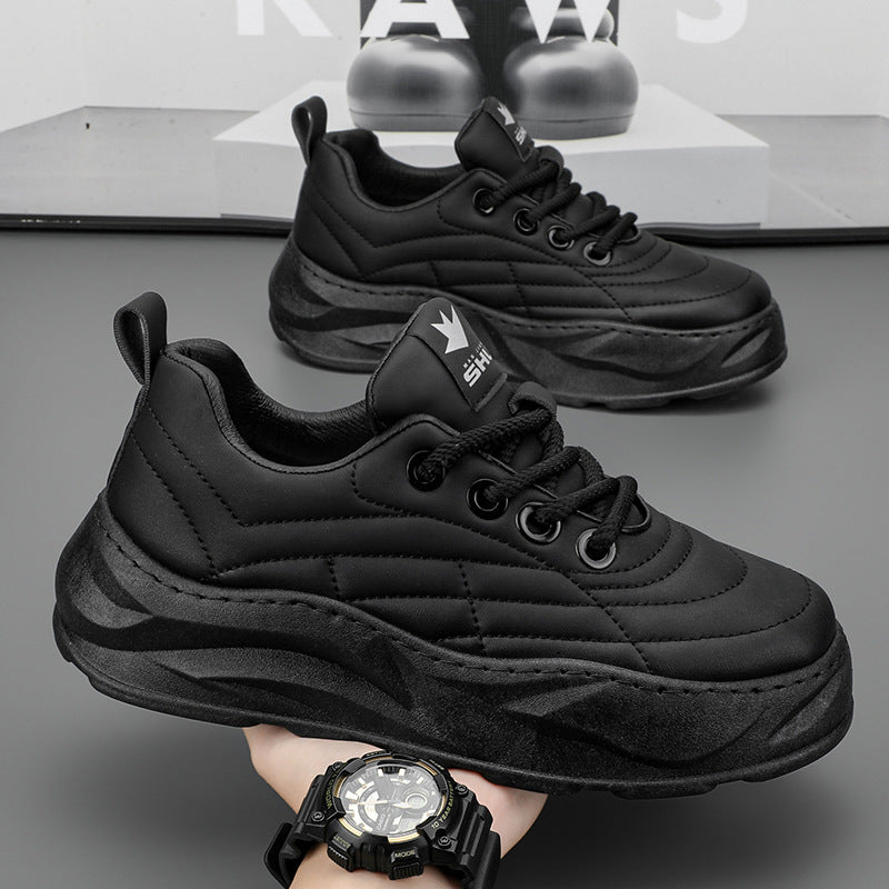Fashion Thick-soled Anti-skid Shoes Ins Slip-on Casual Lazy Shoes Men Outdoor Breathable Lace-up Running Sports Sneakers by Ricaloux
