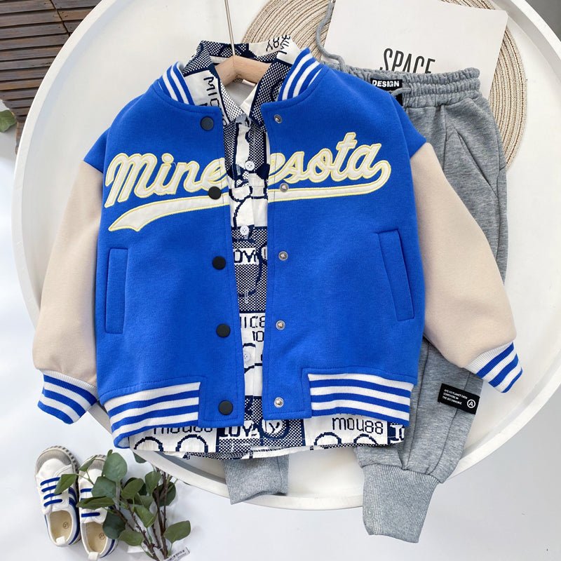 Children's Clothing Boys All-match Korean Baseball Uniform Jacket - RICALOUX