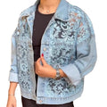 Stylish Casual Lace-panel Denim Jacket Comfortable And Short-length – Premium 0 | RICALOUX