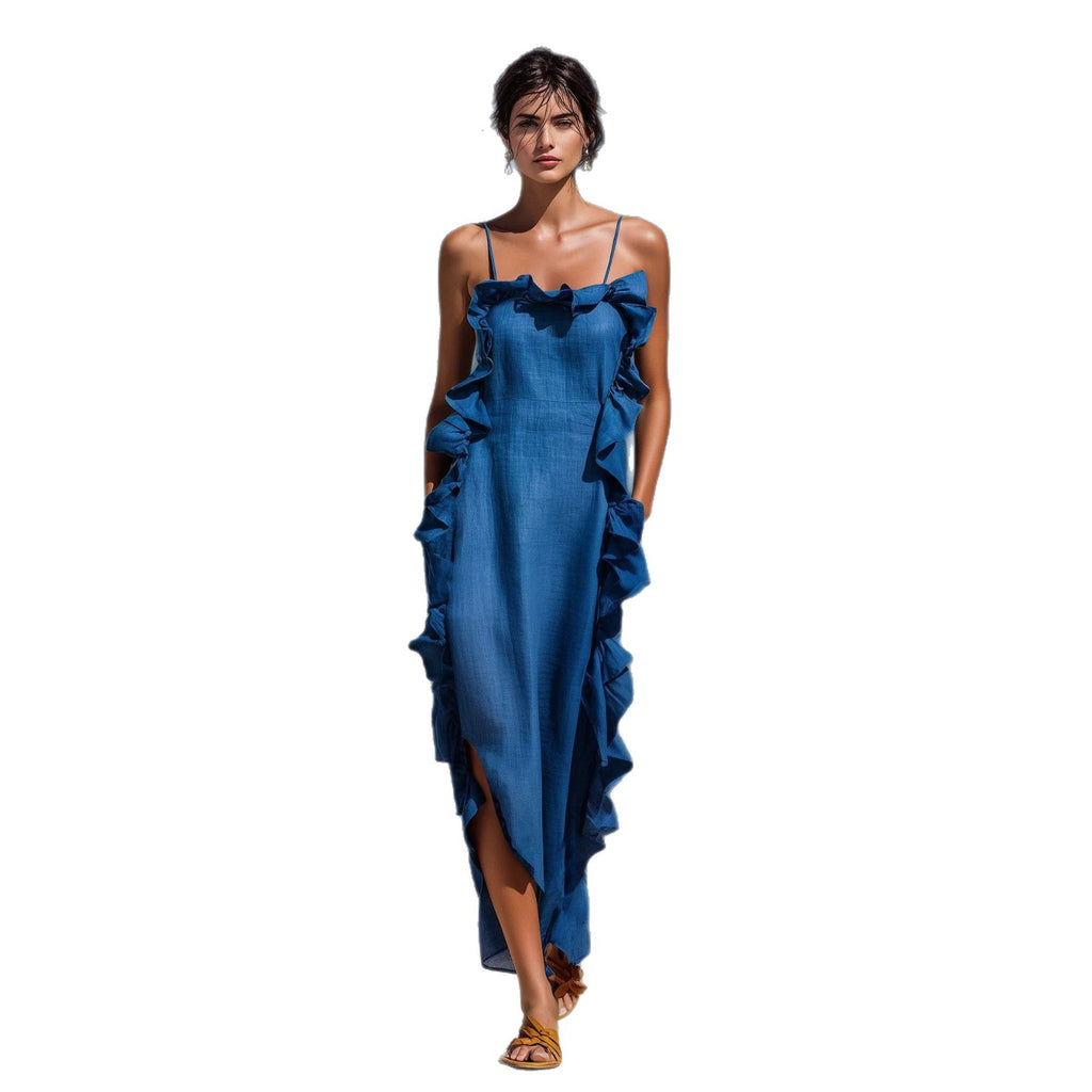 Resort Style Ruffled Sleeveless Dress by Ricaloux