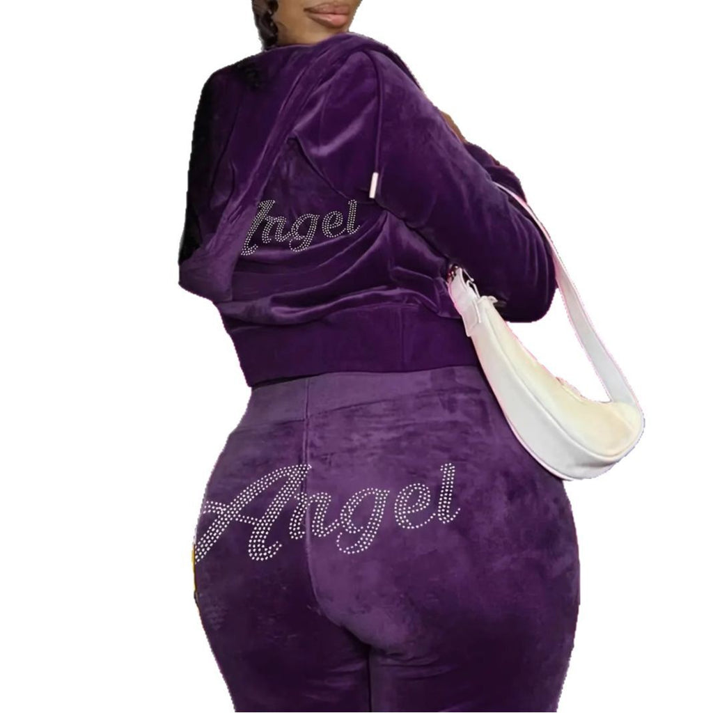 Womens Two-piece Sweatshirt Set In Stock Sexy Long-sleeve Outfit by Ricaloux