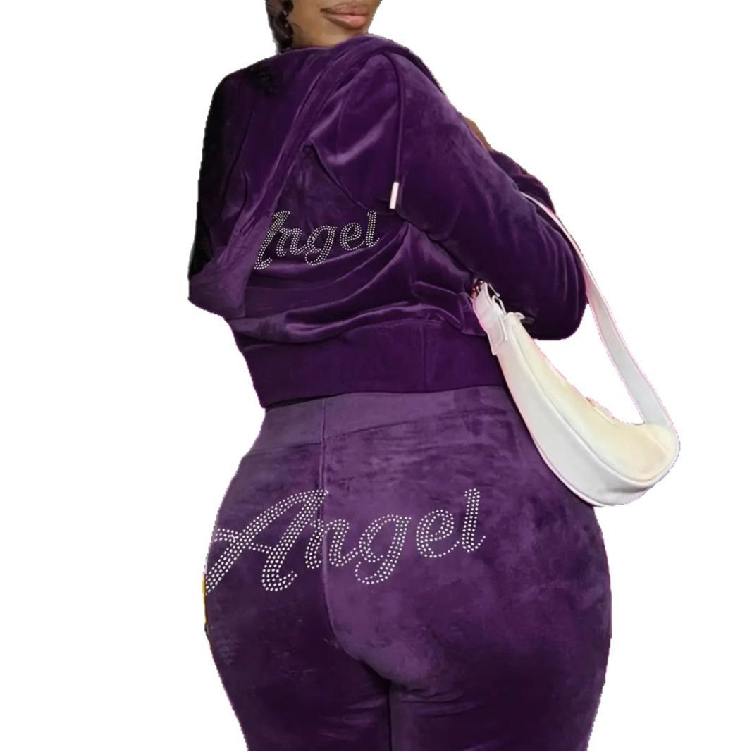 Womens Two-piece Sweatshirt Set In Stock Sexy Long-sleeve Outfit by Ricaloux