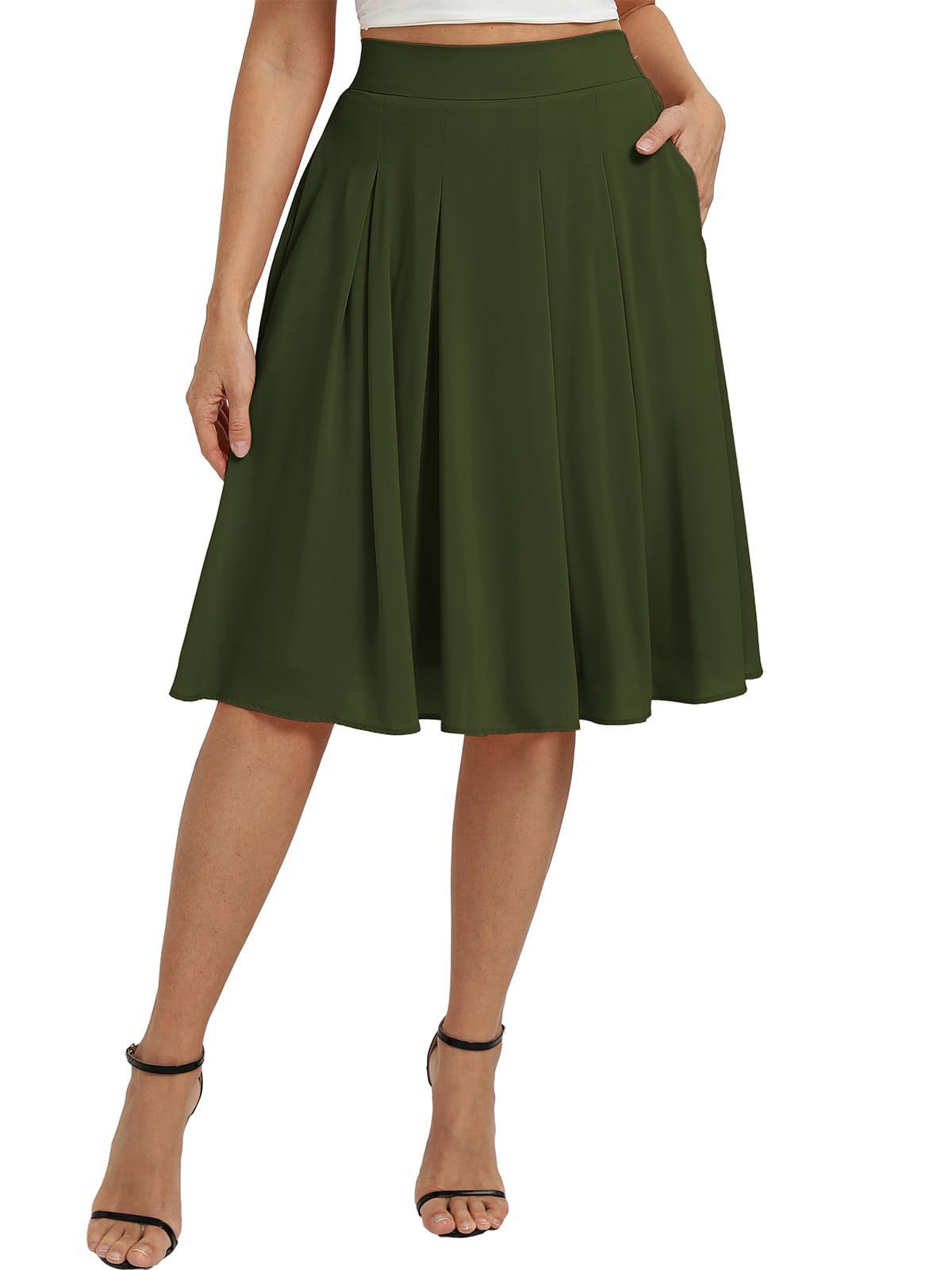 Commuter Slimming Skirt With Pockets For Women by Ricaloux