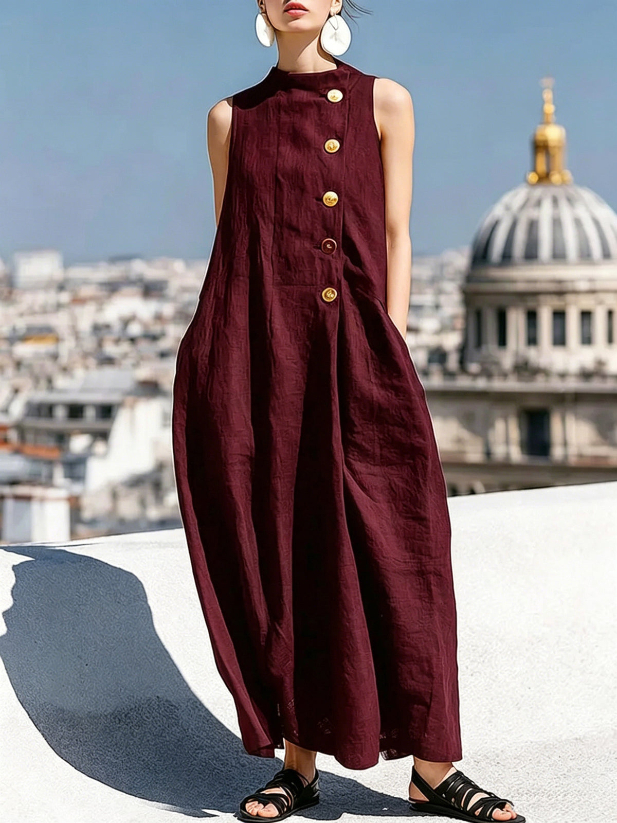 Sleeveless Vest Dress For Women by Ricaloux