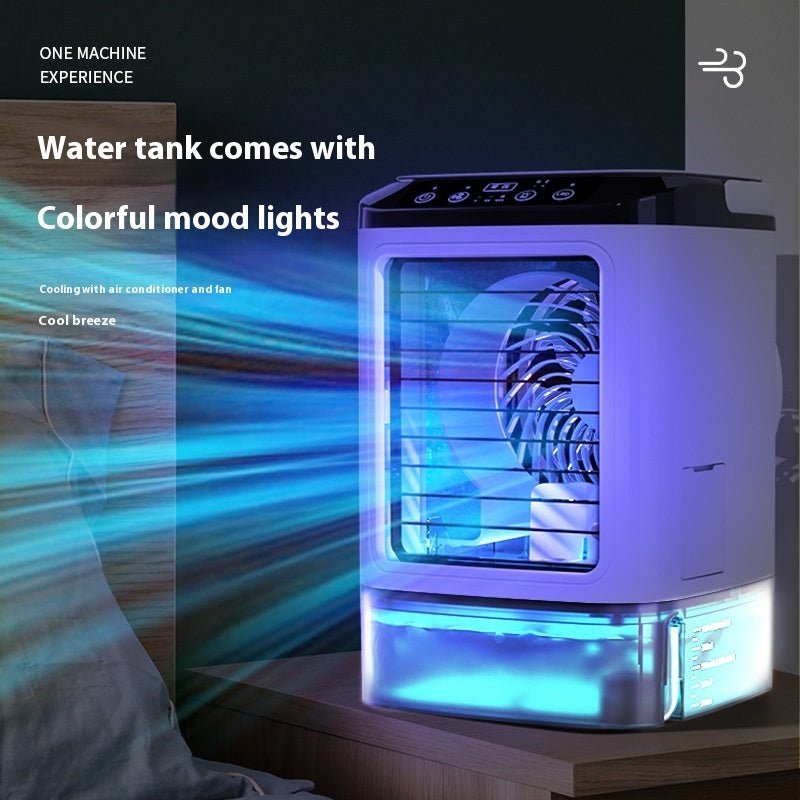 New Style Air Cooler Desktop Air Conditioner Fan Dual Spray Cooling Electric Fan Air Cooler USB Portable Refrigeration - RICALOUX