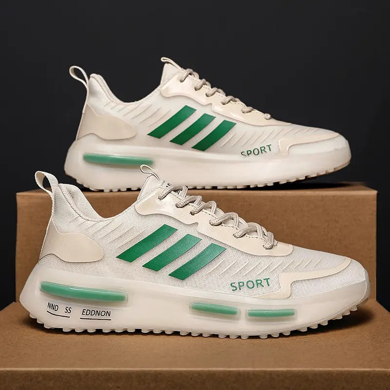 Air Cushion Sports Shoes Men Lace-up Sports Sneakers Outdoor Breathable Casual Shoes Walking by Ricaloux