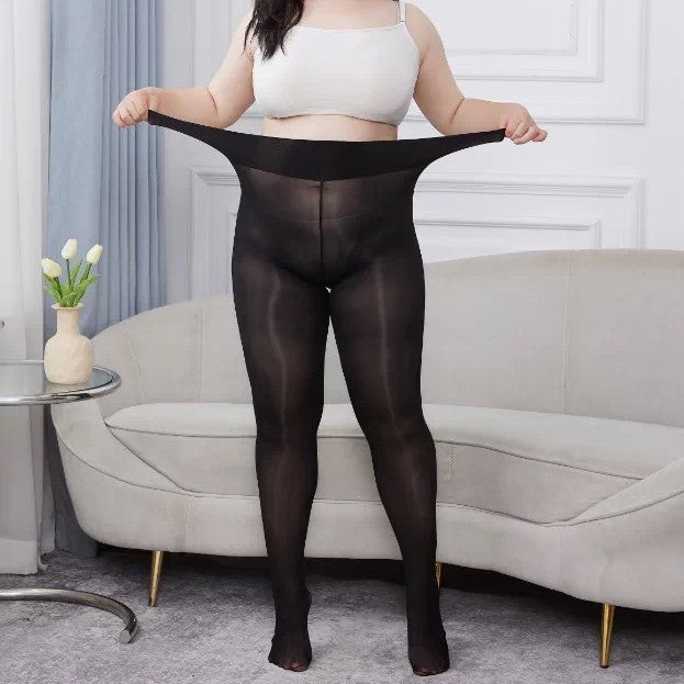Plus-size Glossy Silk Stockings High-reflective Skin-enhancing Socks by Ricaloux