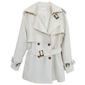 Relaxed-fit Designer-style Mid-length Coat For Petite Figures In A British-Korean Aesthetic – Premium 0 | RICALOUX
