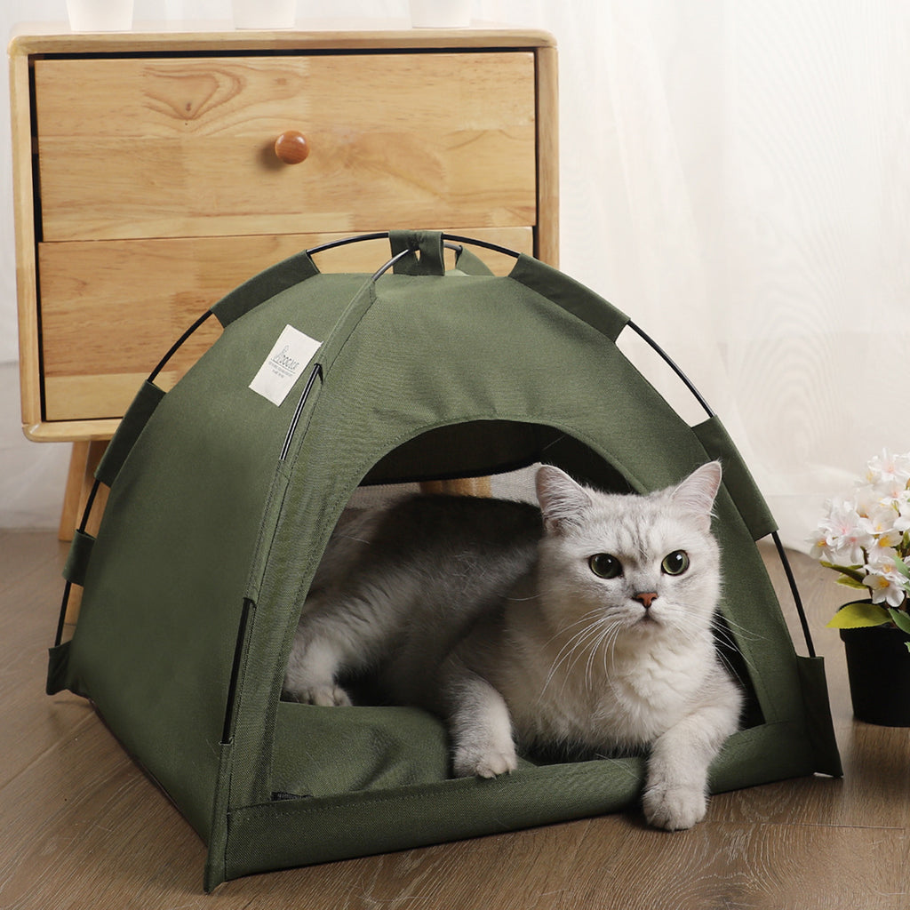 Cat Tent Cooling Mat Dog House Pet Sofa Camping Dog Bed With Cushion For Dog Kennel Indoor Cat Nest Cat Bed Pets Products by Ricaloux