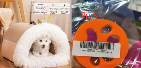 New Splice Portable Pet Nest Portable Autumn And Winter Warm Dog Nest Moisture-proof Long Fur Cat Nest Cross Border Pet Nest by Ricaloux