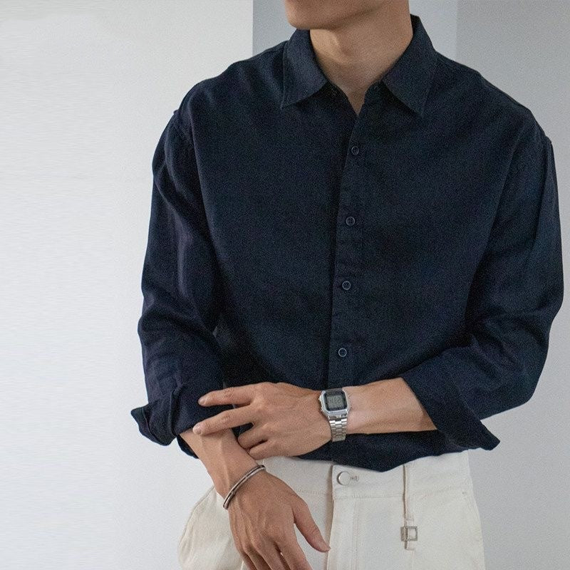Old-money-style Slim-fit Long-sleeve Shirt – Premium 0 | RICALOUX