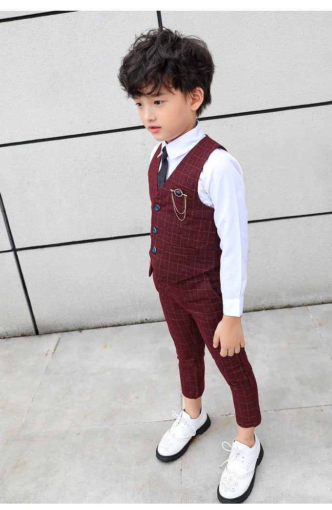 Boys Autumn Clothing Two-piece Vest Set by Ricaloux