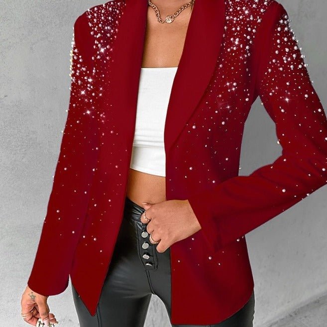 Fashion Casual Bubble Beads Small Suit Women's Clothing - RICALOUX