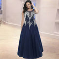 Fashion Polyester Sleeveless Mesh Long Dress - RICALOUX