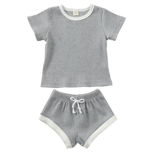 Baby Girl Boy Clothes Short Sleeve Top T shirt Shorts - RICALOUX
