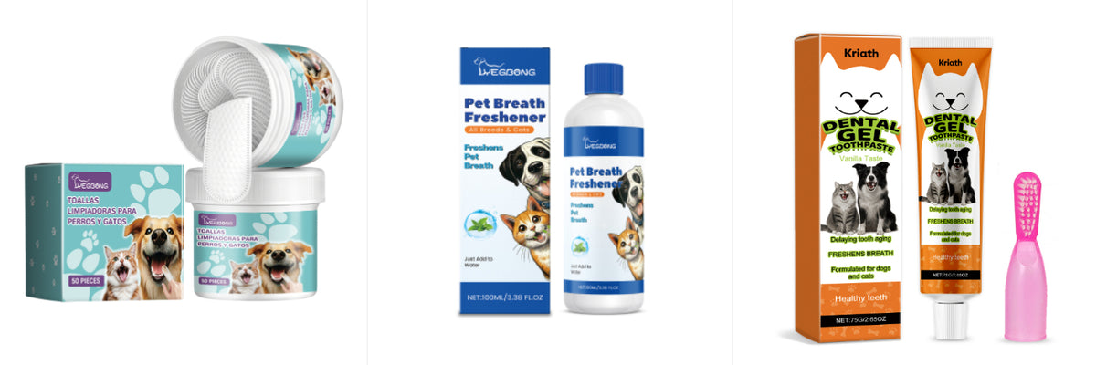 Vanilla-flavored Pet Toothpaste Care Set by Ricaloux