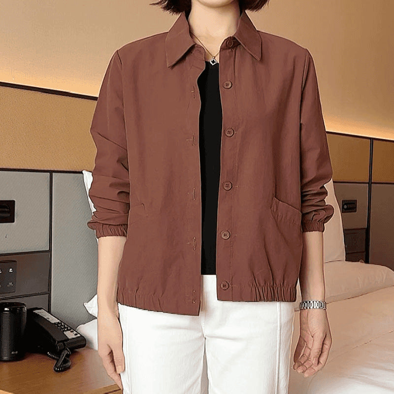 Womens Versatile Casual Loose-fitting Cropped Jacket – Premium 0 | RICALOUX