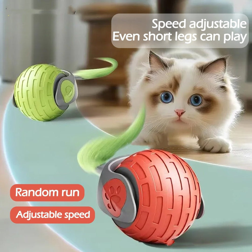 New Interactive Cat Toys Ball Auto Electric Rolling Ball Toys For Cat Kitty Pets Smart Automatic Teaser USB Rechargeable Cat Toy Pet Products - RICALOUX