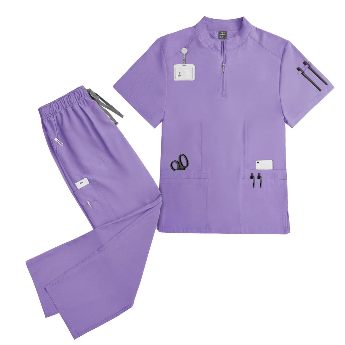 Short-sleeve Scrub Top For Doctors by Ricaloux