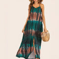 Fashionable Slit Loose-fit Strap Dress In Green by Ricaloux