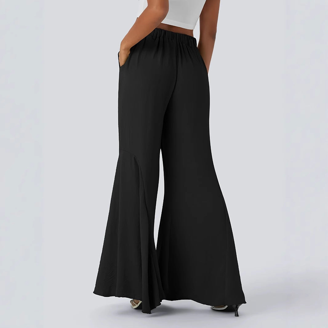 Stylish And Elegant Solid-color Versatile Flared Pants For Women by Ricaloux