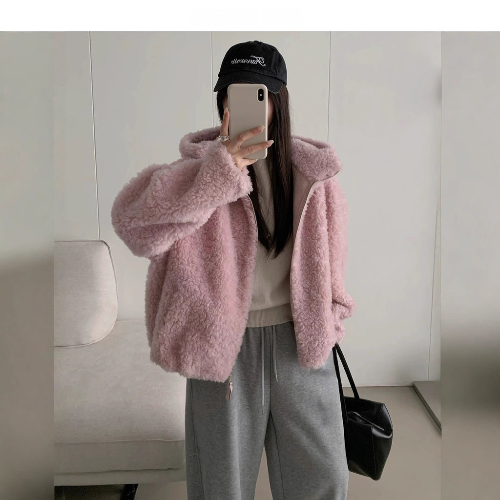 Women's Sheepskin Fur Coat - Warm Winter Long Jacket with Soft Leather Exterior and Plush Lining by Ricaloux