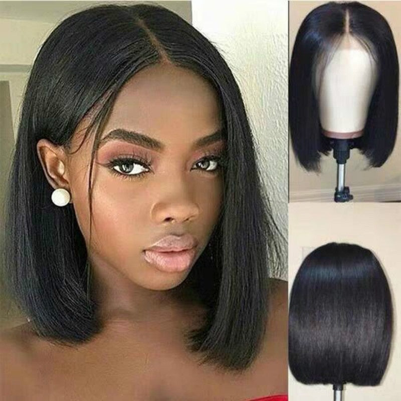 Wig Women Bob Brazilian Black Women Remy Human Hair – Premium 0 | RICALOUX