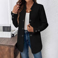 Womens New Stylish Three-button Double-breasted Coatblazer by Ricaloux